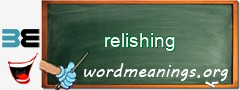 WordMeaning blackboard for relishing